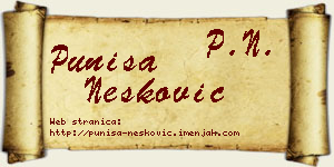 Puniša Nešković vizit kartica